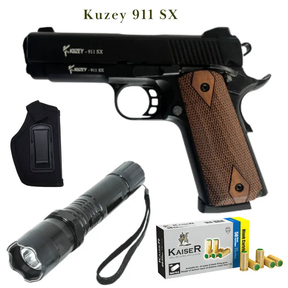 Kuzey 911 SX with Holster, Torch, and 50 Bullets